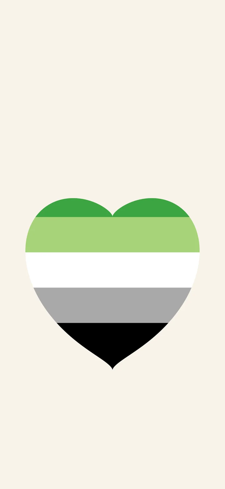 Aromantic Pride Heart wallpaper for iPhone and Android