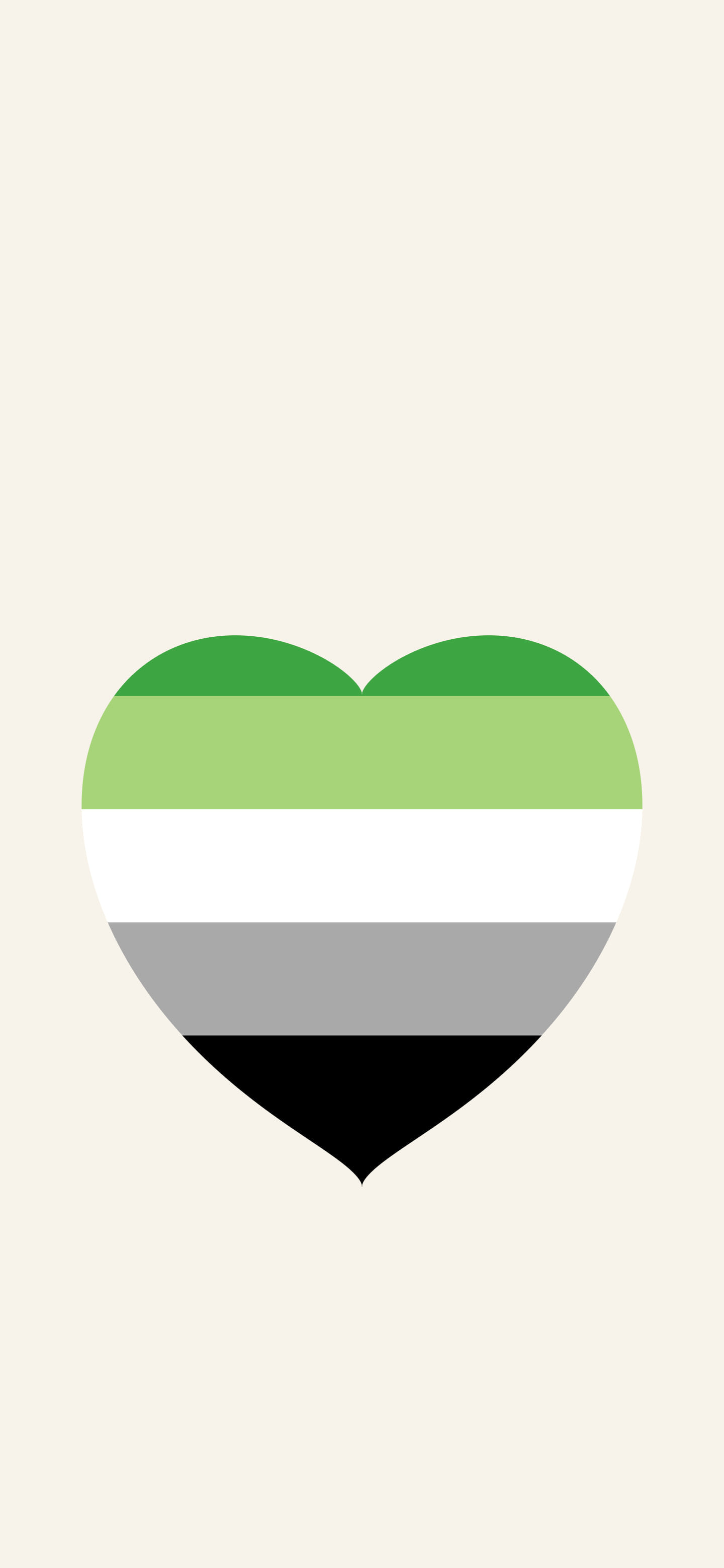 Aromantic Pride Heart wallpaper for iPhone and Android