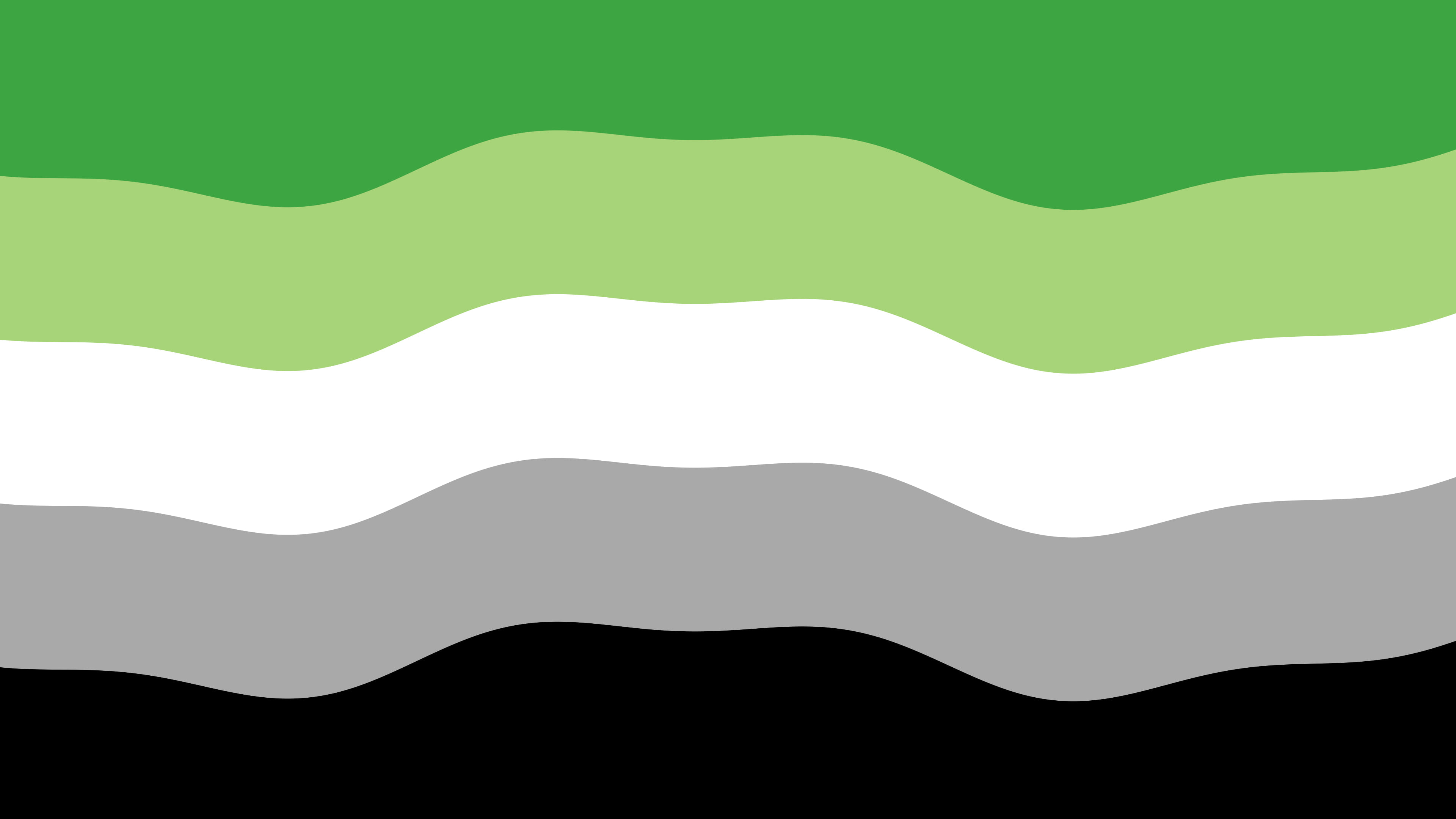Aromantic Wavy Pride Flag desktop wallpaper in 4K
