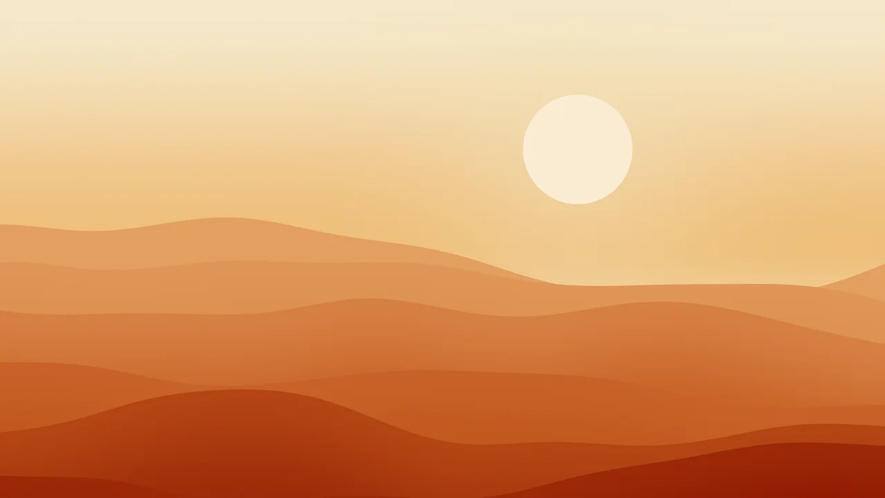 Autumn Minimalist Desert Dunes desktop wallpaper in 4K