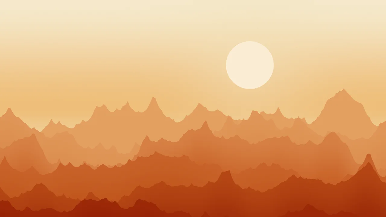 Autumn Minimalist Mountain Landscape desktop wallpaper in 4K