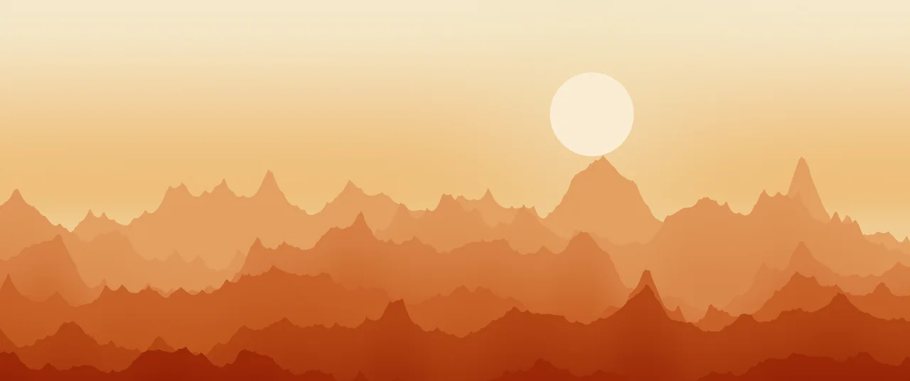 Autumn Minimalist Mountain Landscape ultrawide wallpaper, 3440 × 1440
