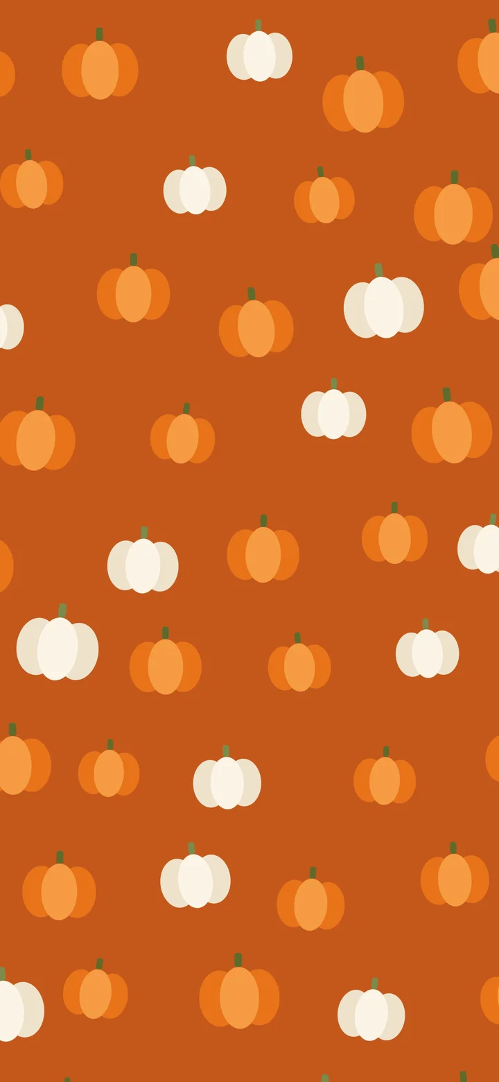 Autumn Pumpkin Pattern wallpaper for iPhone and Android