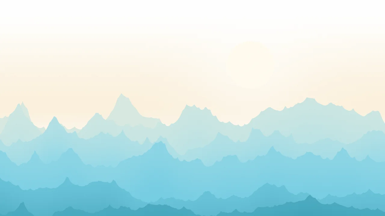 Beach Minimalist Mountain Landscape desktop wallpaper in 4K