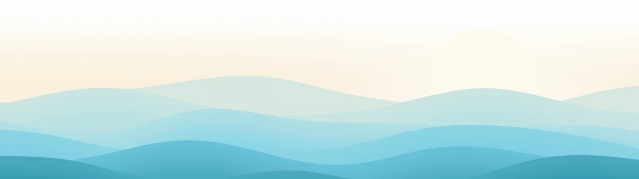 Beach Minimalist Sunset Hills dual monitor wallpaper, 7680 × 2160