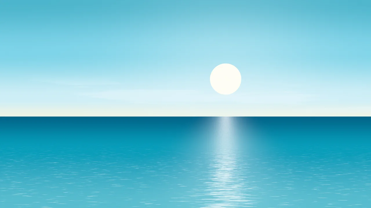 Beach Ocean Horizon desktop wallpaper in 4K