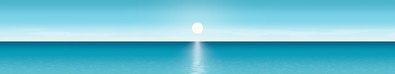 Beach Ocean Horizon triple monitor wallpaper, 7680 × 1440