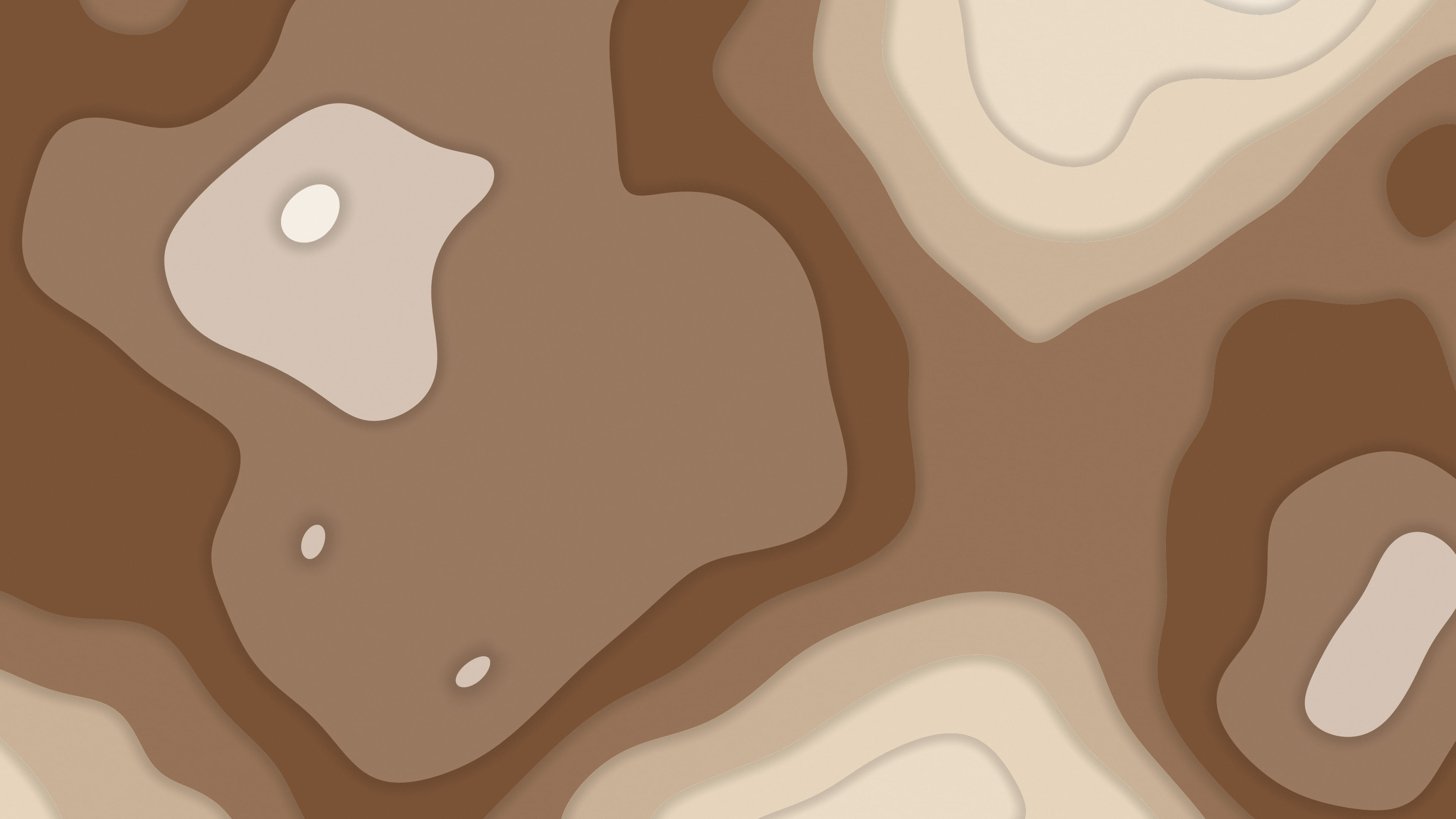 Beige and Brown Layered Topographic desktop wallpaper in 4K