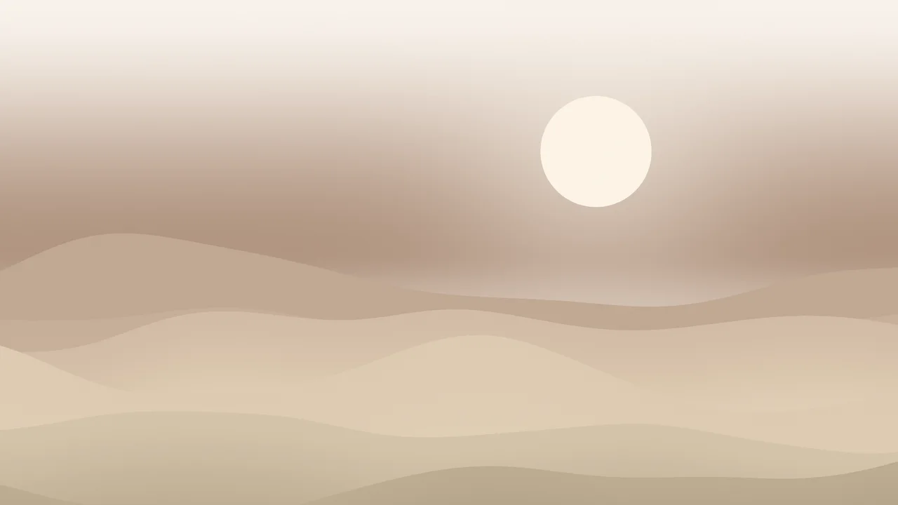 Beige and Brown Minimalist Desert Dunes desktop wallpaper in 4K