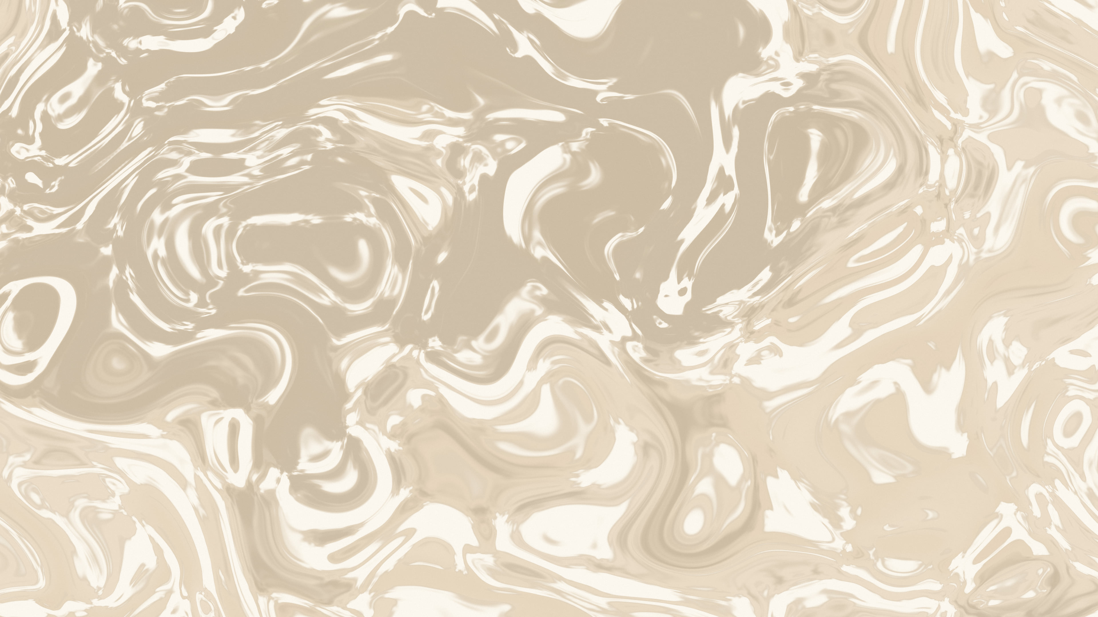 Beige and Cream Liquid Marble desktop wallpaper in 4K