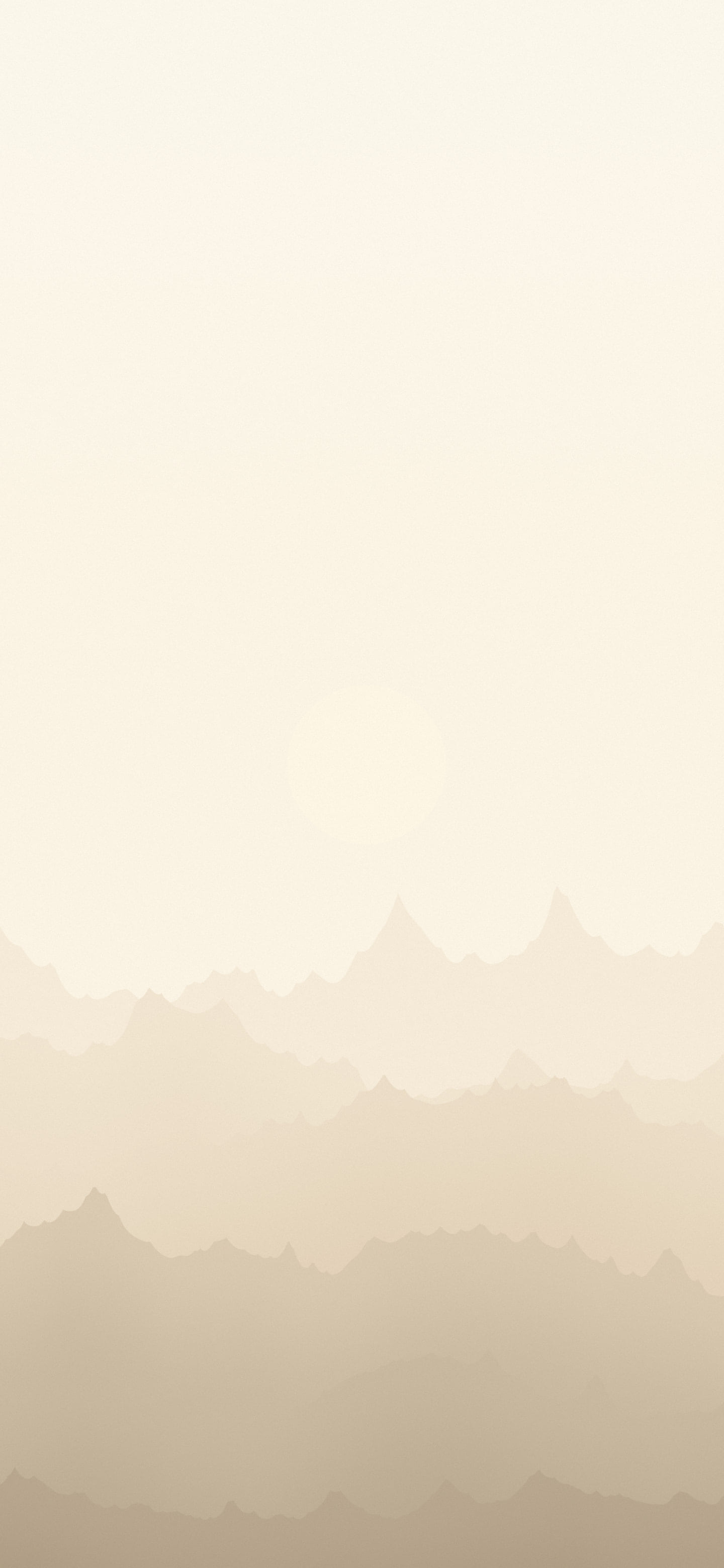 Beige and Cream Minimalist Mountain Landscape wallpaper for iPhone and Android