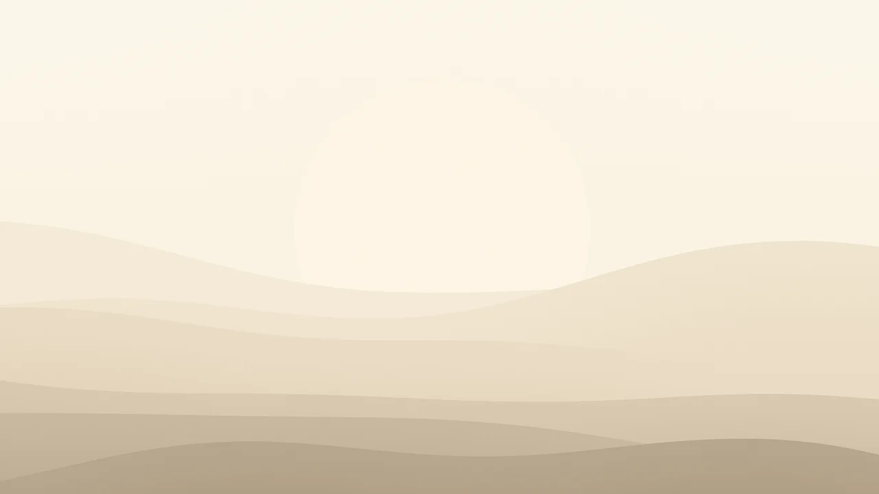 Beige and Cream Minimalist Sunset Hills desktop wallpaper in 4K