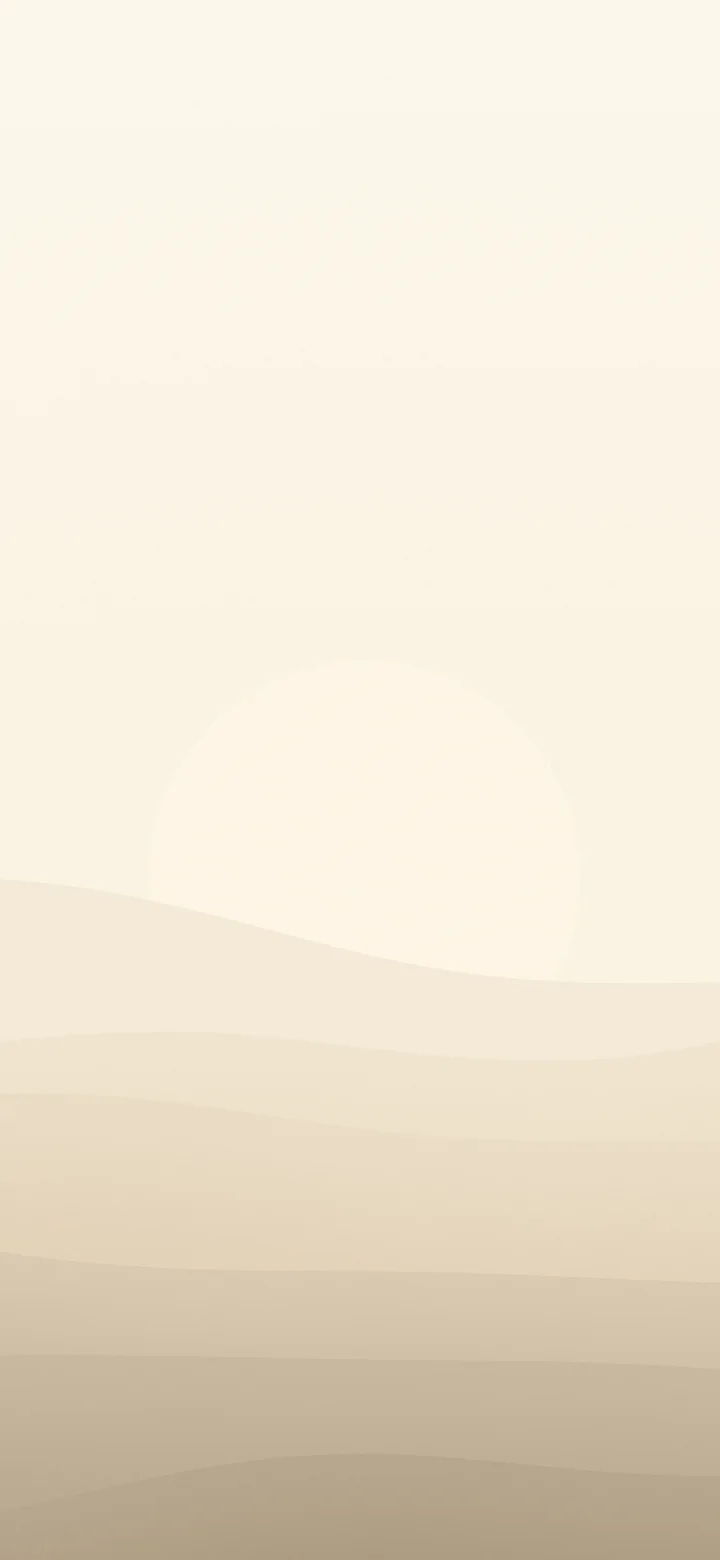 Beige and Cream Minimalist Sunset Hills wallpaper for iPhone and Android