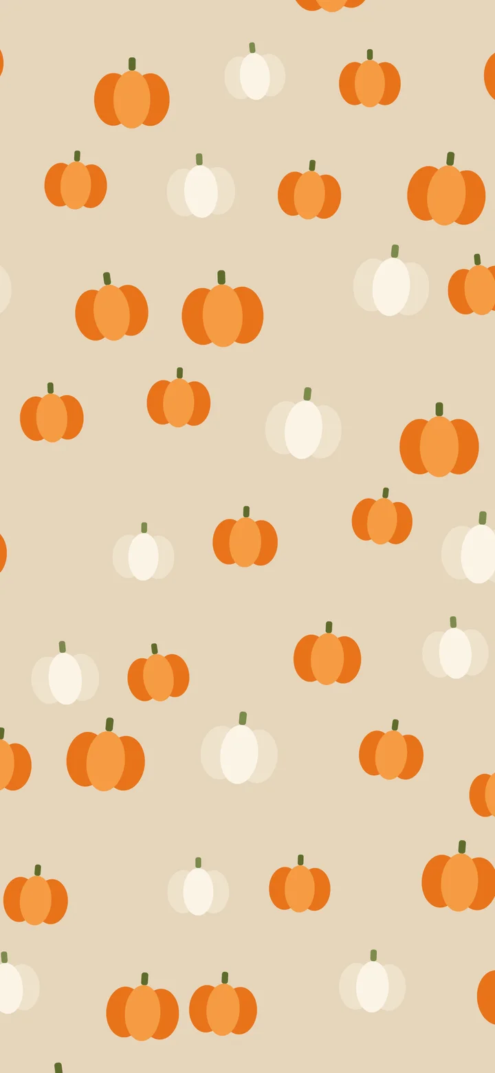 Beige Pumpkin Pattern wallpaper for iPhone and Android