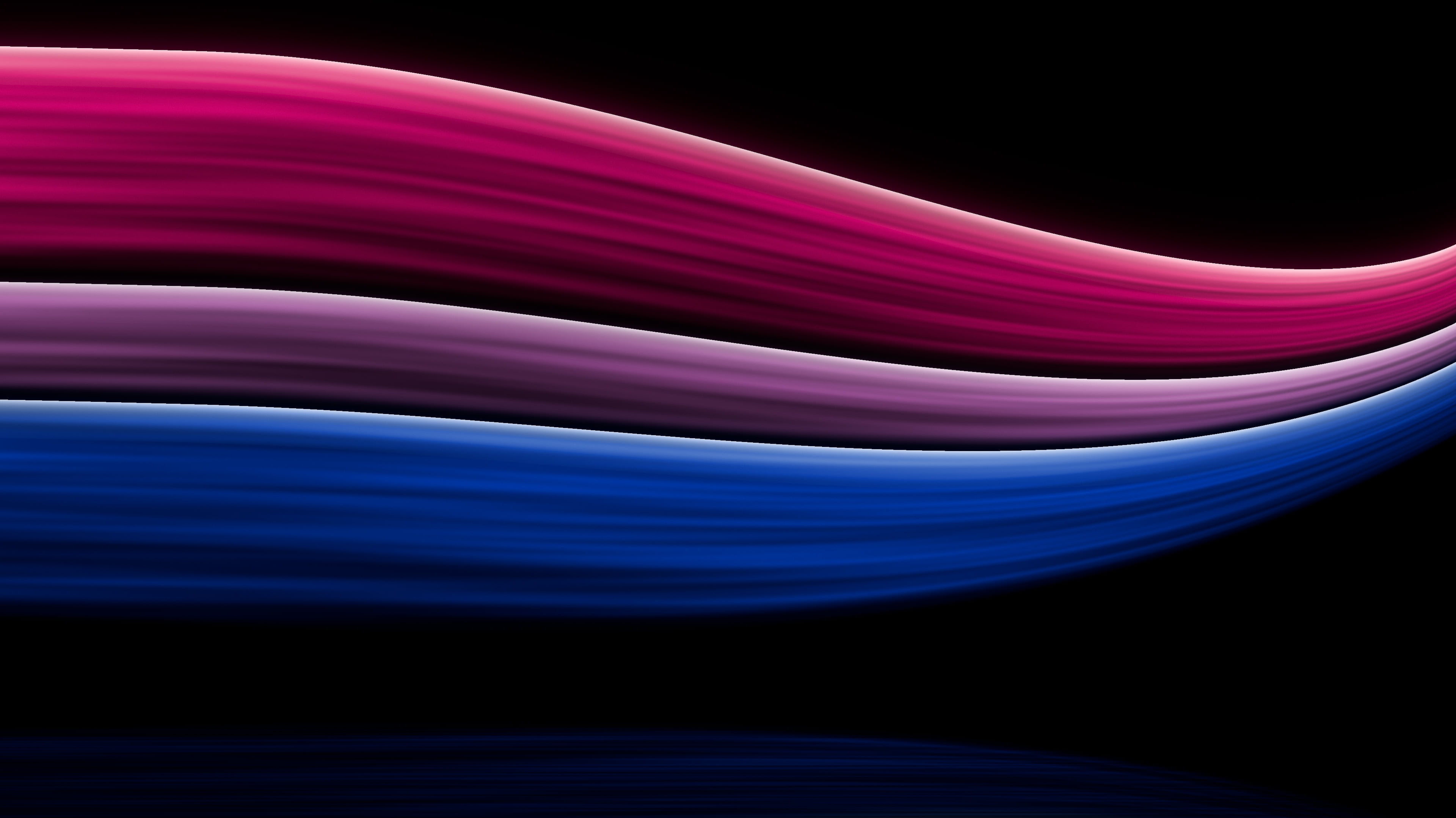 Bisexual Pride Flag Light Streams desktop wallpaper in 4K