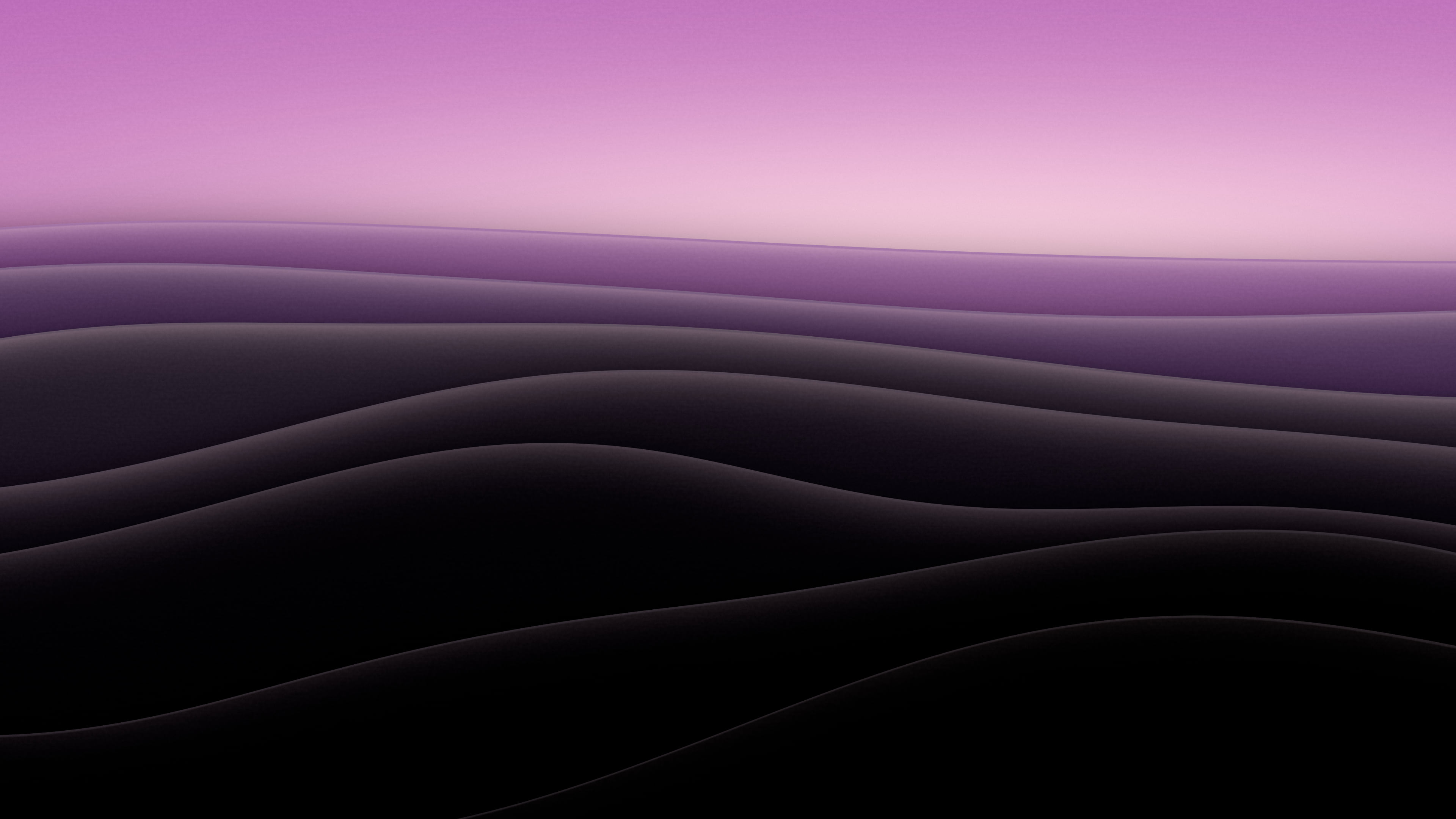 Black 3D Paper Cut Abstract Layers desktop wallpaper in 4K