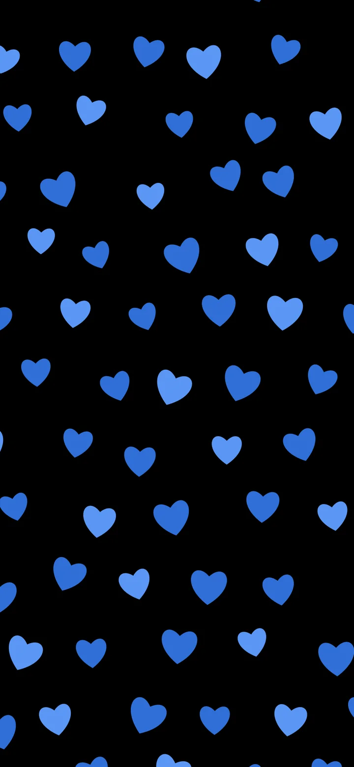 Black and Blue Heart Pattern wallpaper for iPhone and Android