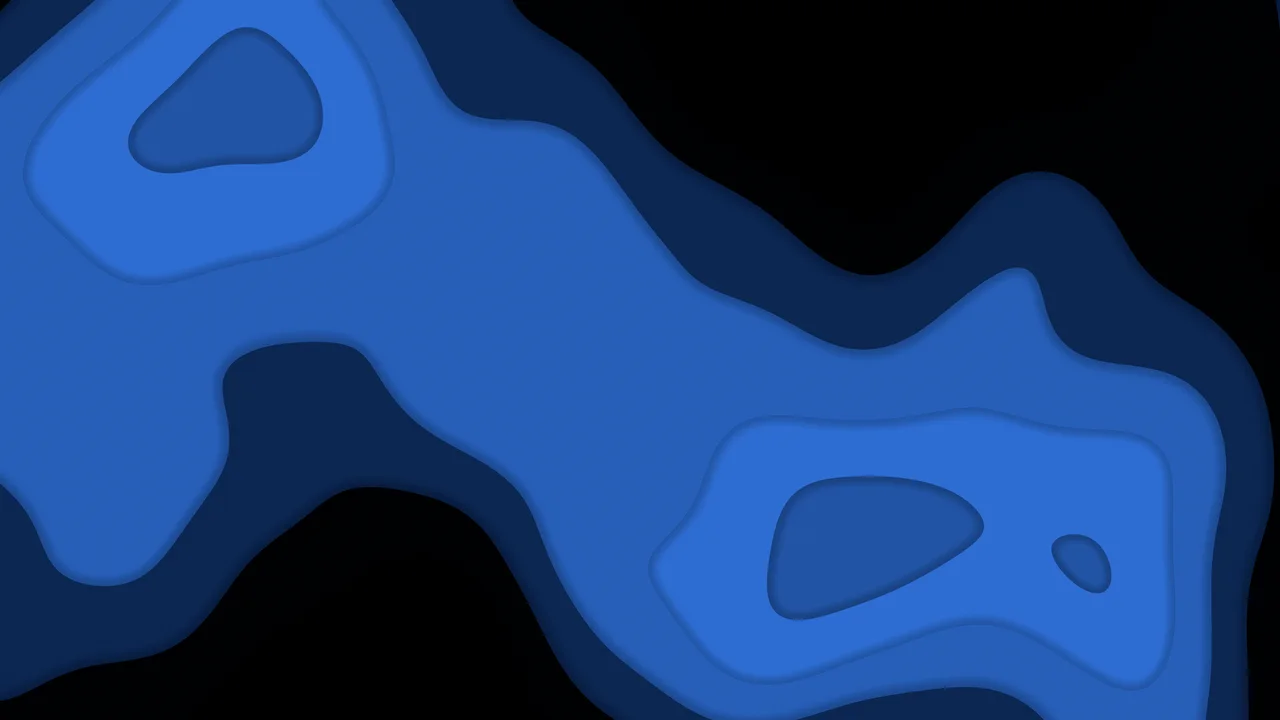 Black and Blue Layered Topographic desktop wallpaper in 4K