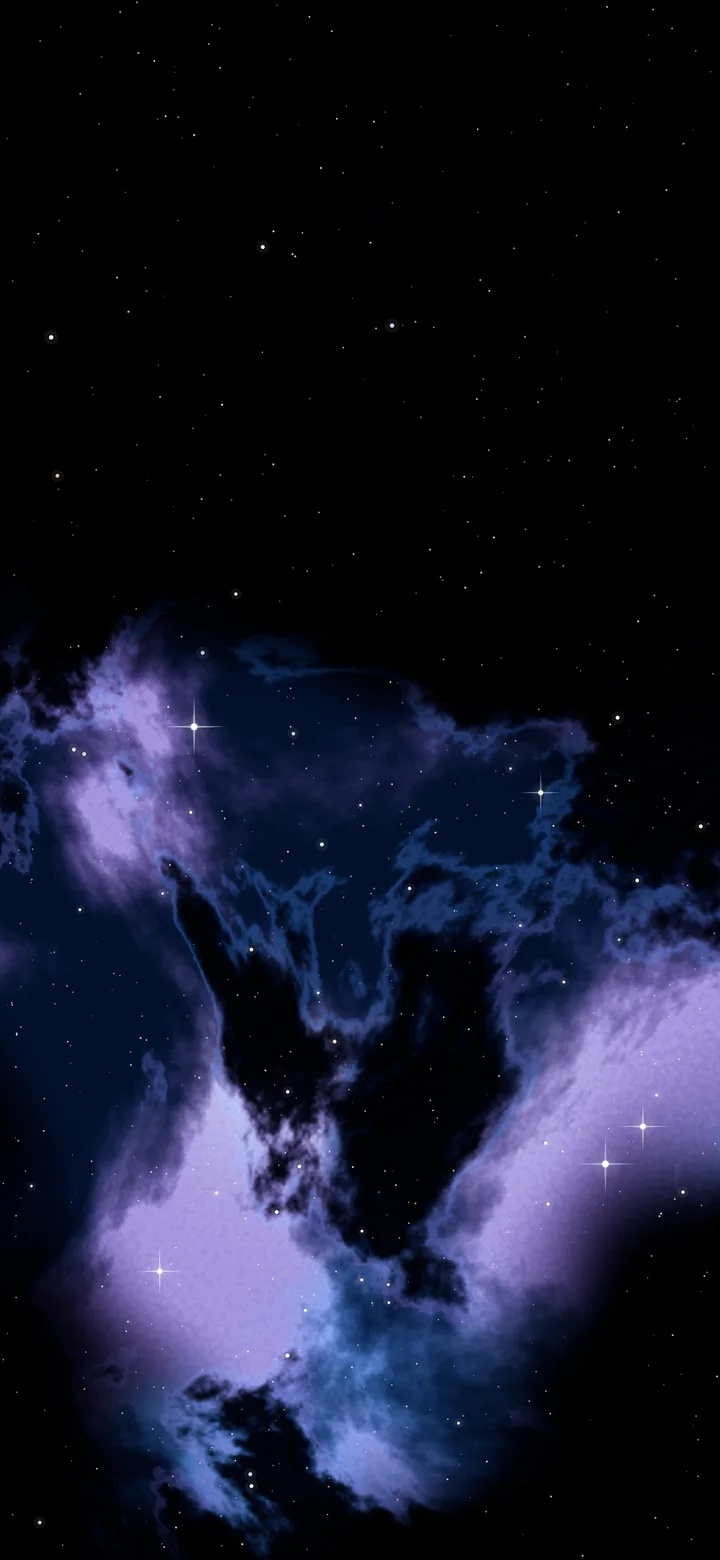 Black and Blue Nebula wallpaper for iPhone and Android