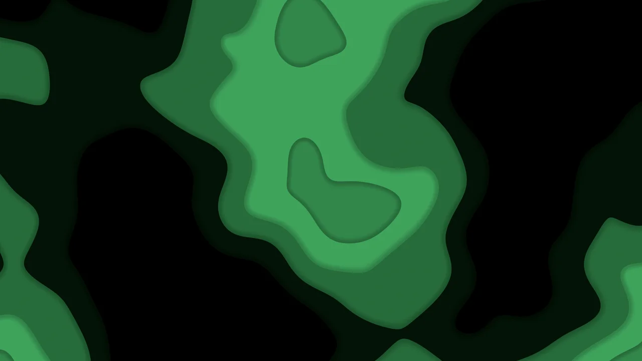 Black and Green Layered Topographic desktop wallpaper in 4K