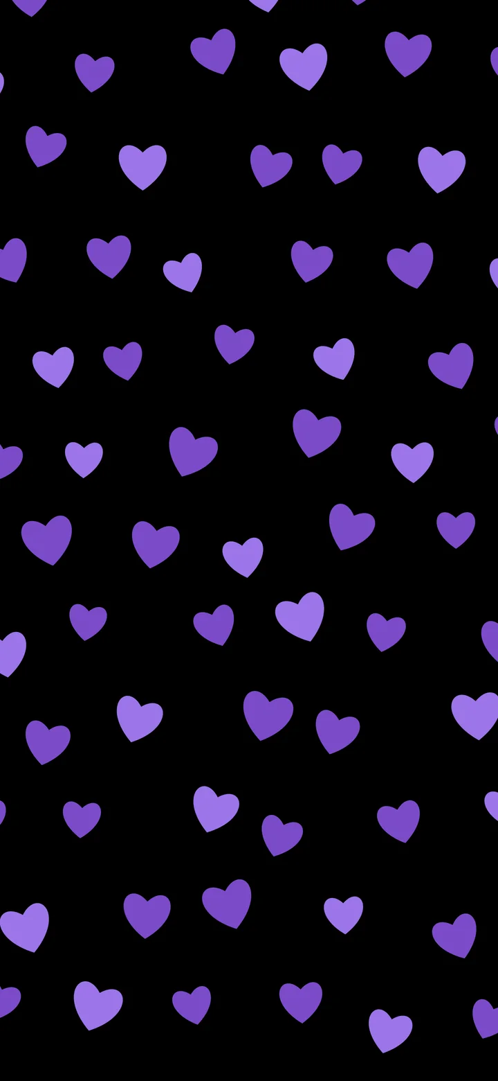 Black and Purple Heart Pattern wallpaper for iPhone and Android