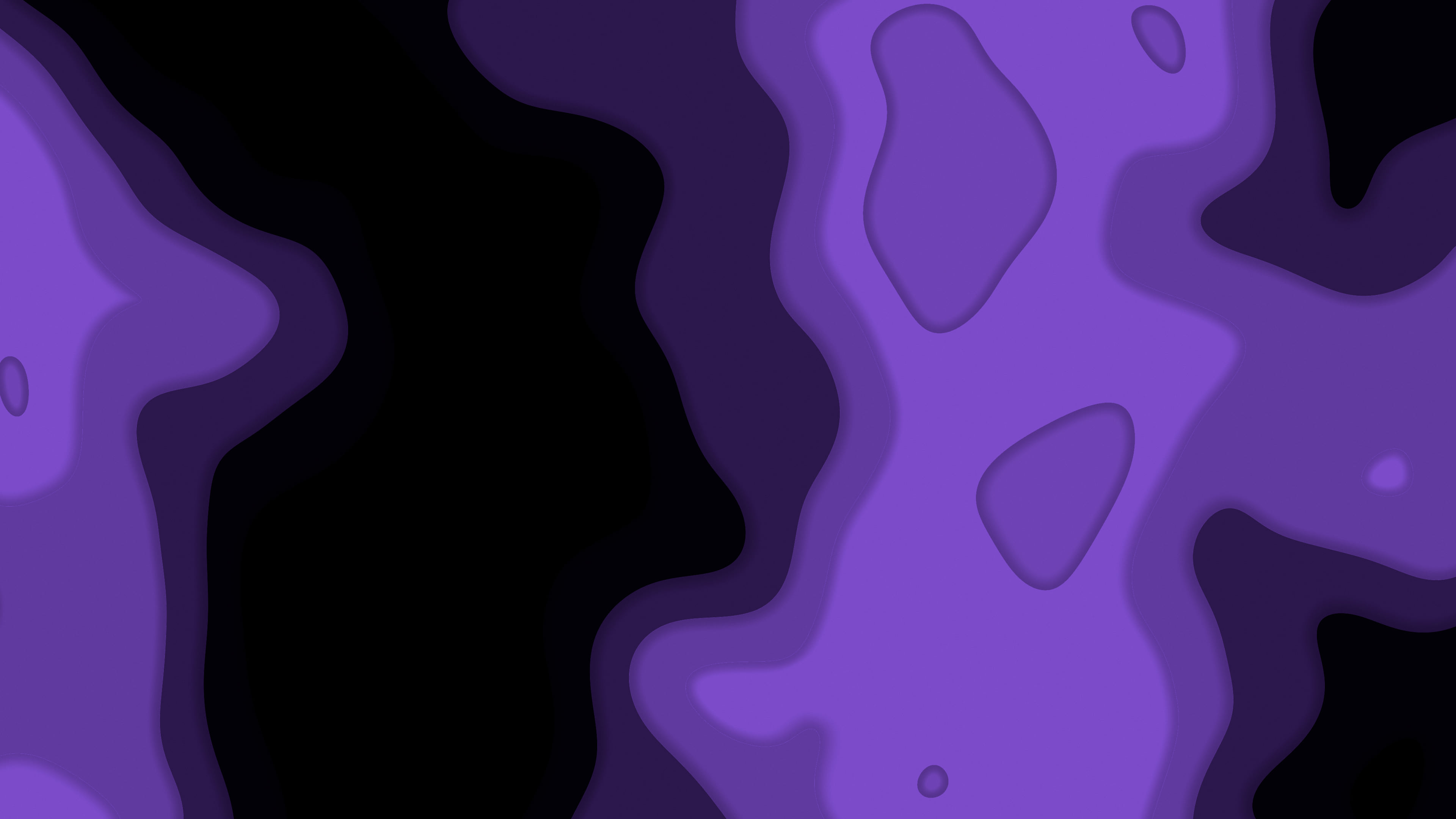 Black and Purple Layered Topographic desktop wallpaper in 4K