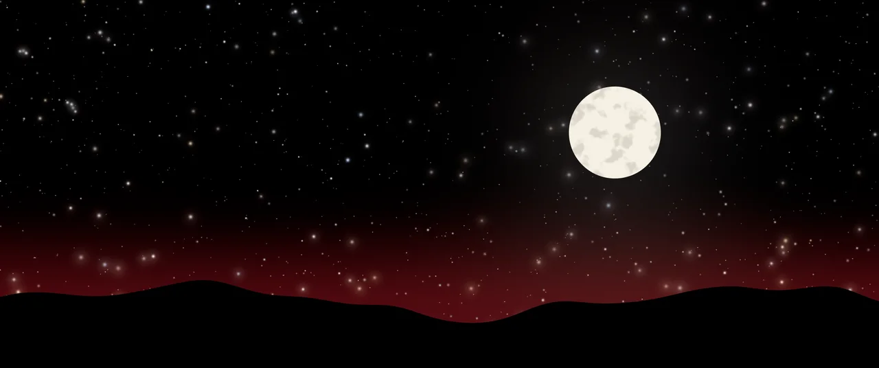 Black and Red Moon and Stars Night Sky ultrawide wallpaper, 3440 × 1440