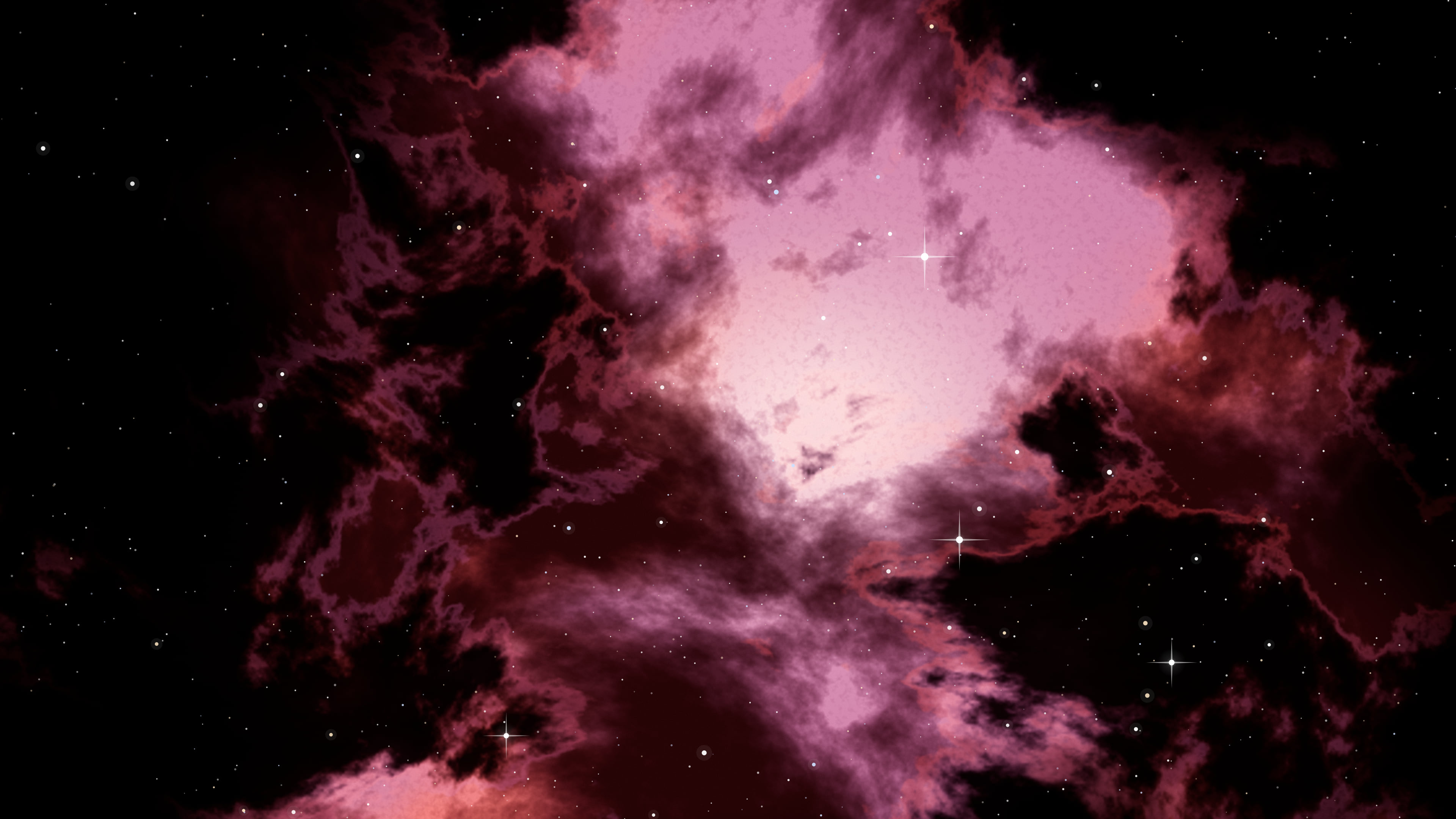 Black and Red Nebula desktop wallpaper in 4K