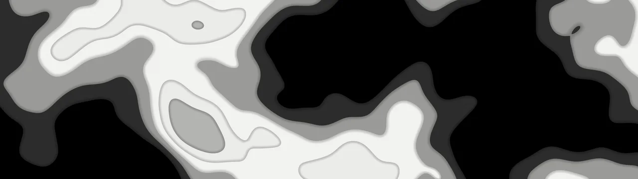 Black and White Layered Topographic dual monitor wallpaper, 7680 × 2160