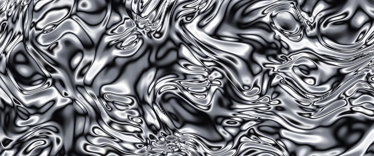 Black and White Liquid Chrome ultrawide wallpaper, 3440 × 1440
