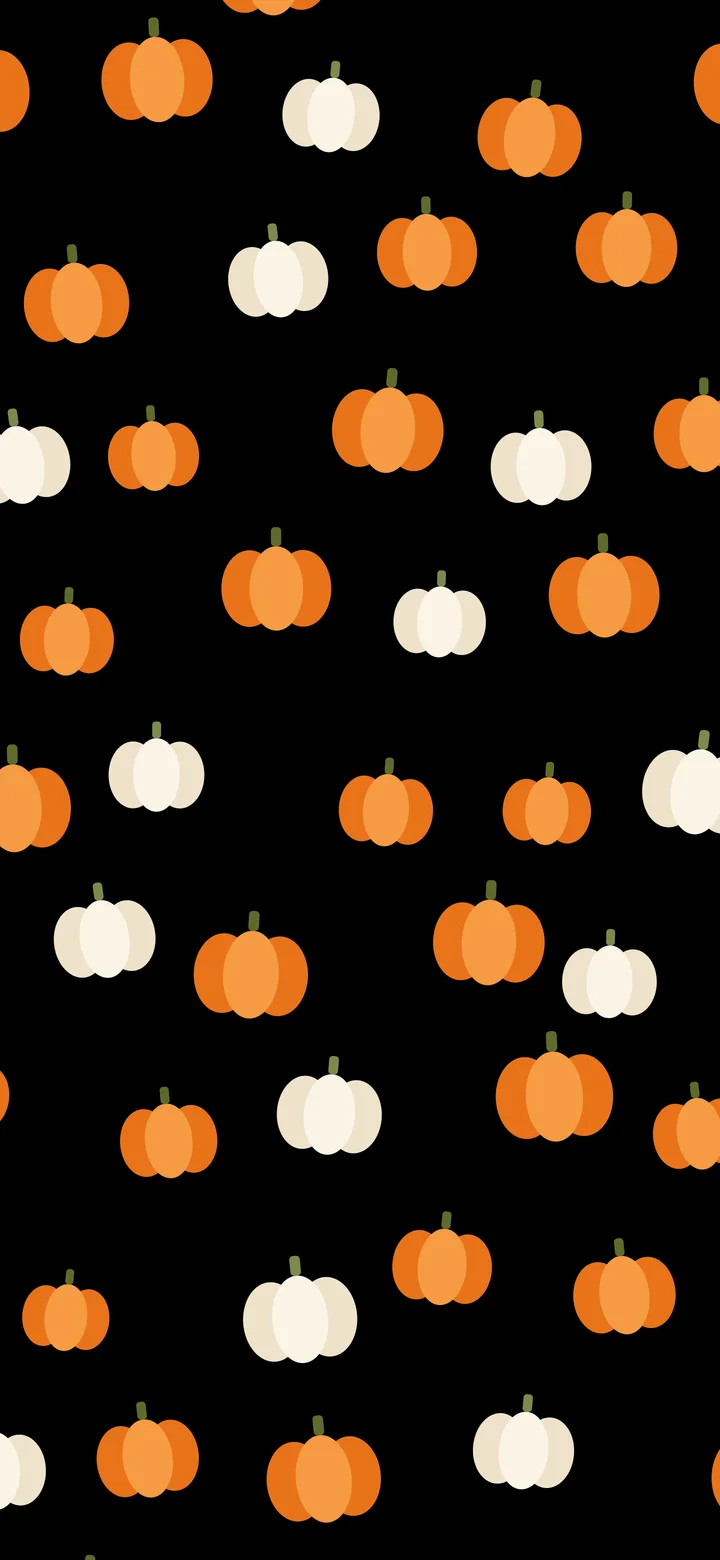 Black and White Pumpkin Pattern wallpaper for iPhone and Android