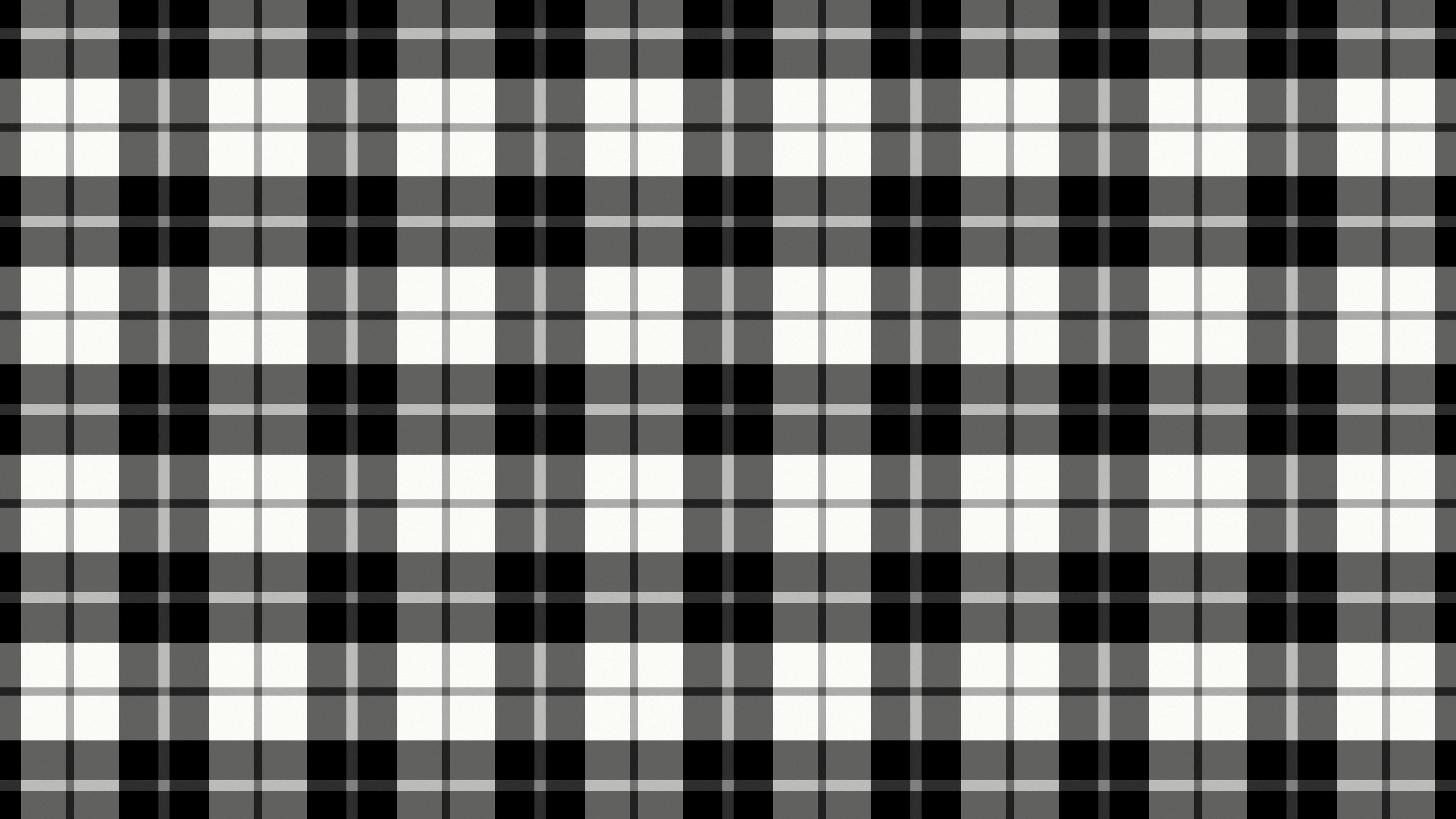 Black and White Tartan Plaid desktop wallpaper in 4K