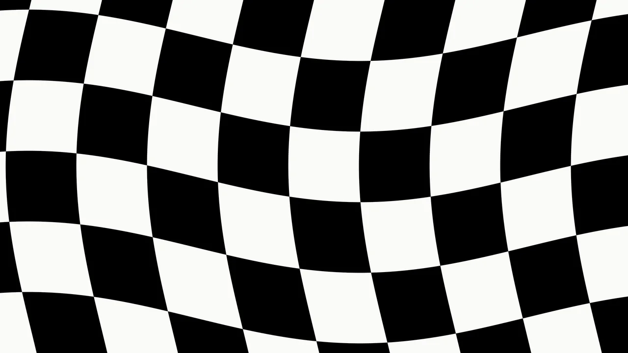 Black and White Wavy Checkered desktop wallpaper in 4K