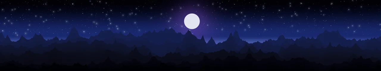 Black, Blue and Purple Minimalist Mountain Landscape triple monitor wallpaper, 7680 × 1440