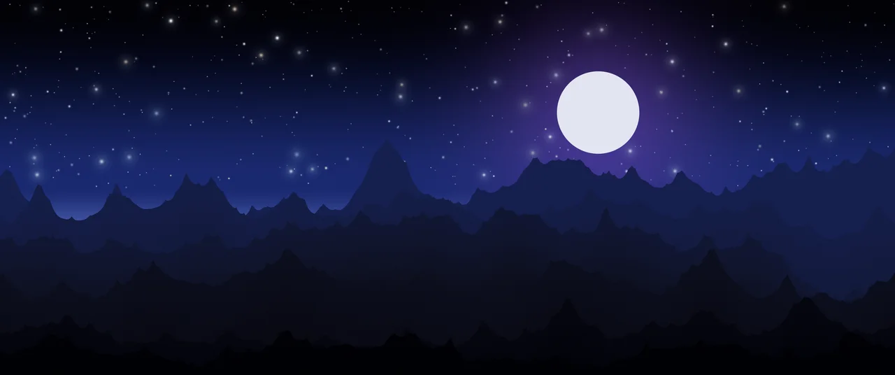 Black, Blue and Purple Minimalist Mountain Landscape ultrawide wallpaper, 3440 × 1440