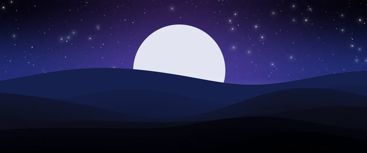 Black, Blue and Purple Minimalist Sunset Hills ultrawide wallpaper, 3440 × 1440