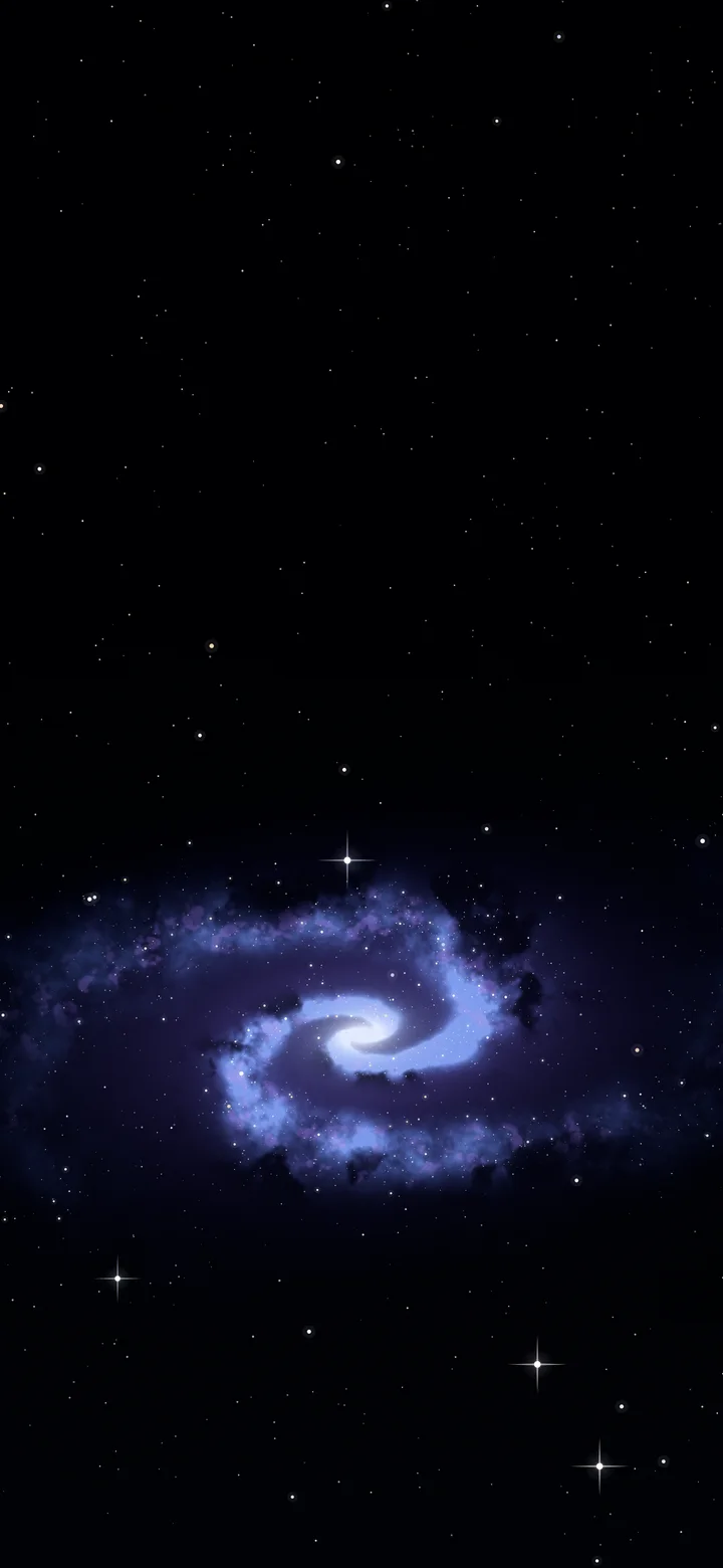 Black, Blue and Purple Spiral Galaxy wallpaper for iPhone and Android