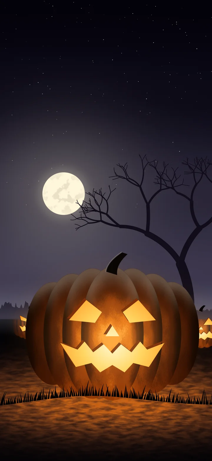 Black Carved Jack O Lantern wallpaper for iPhone and Android