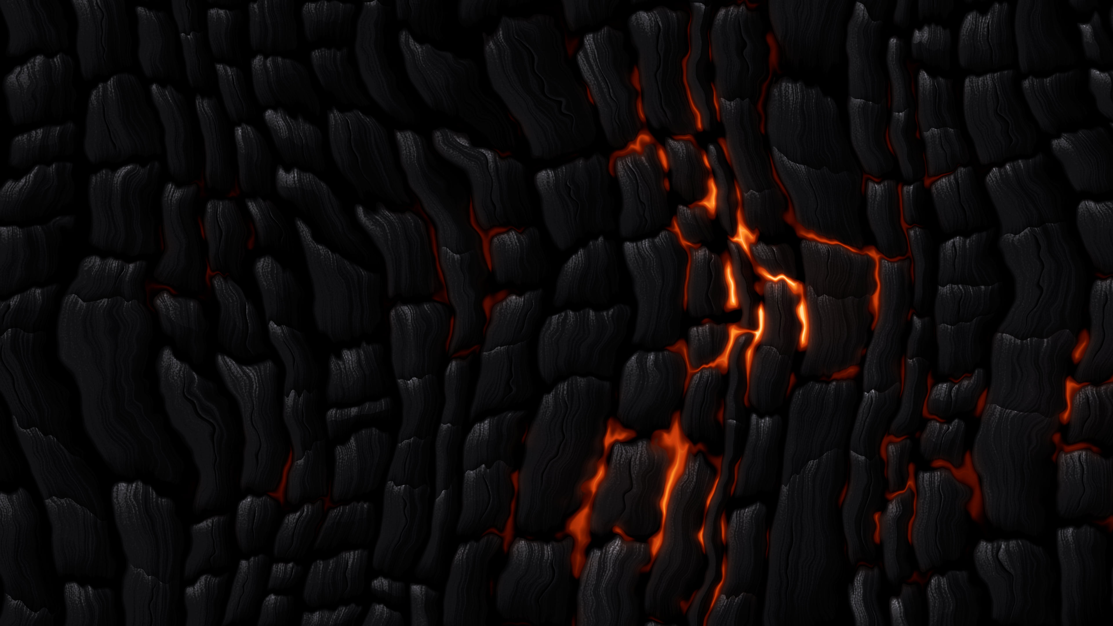 Black Charred Wood desktop wallpaper in 4K