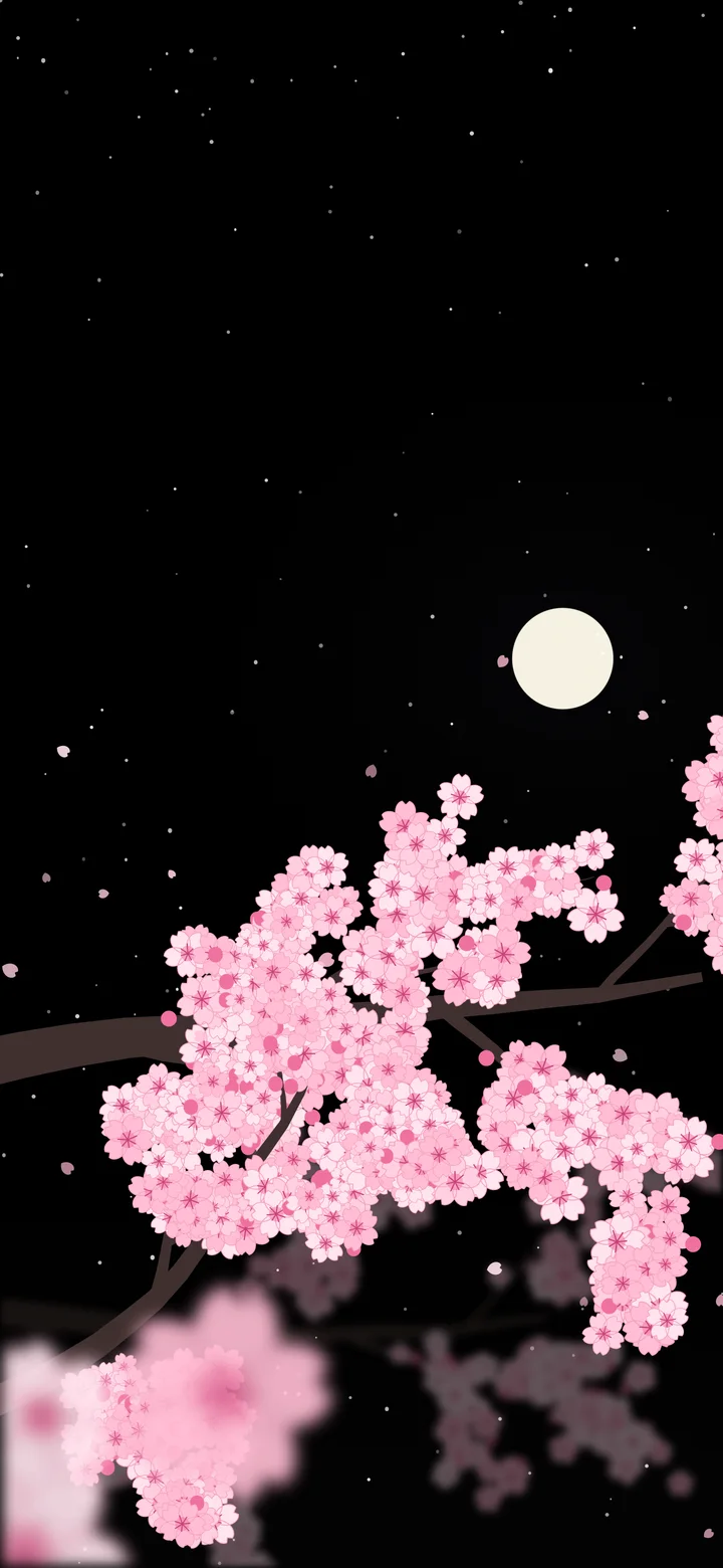 Black Cherry Blossom Branch wallpaper for iPhone and Android