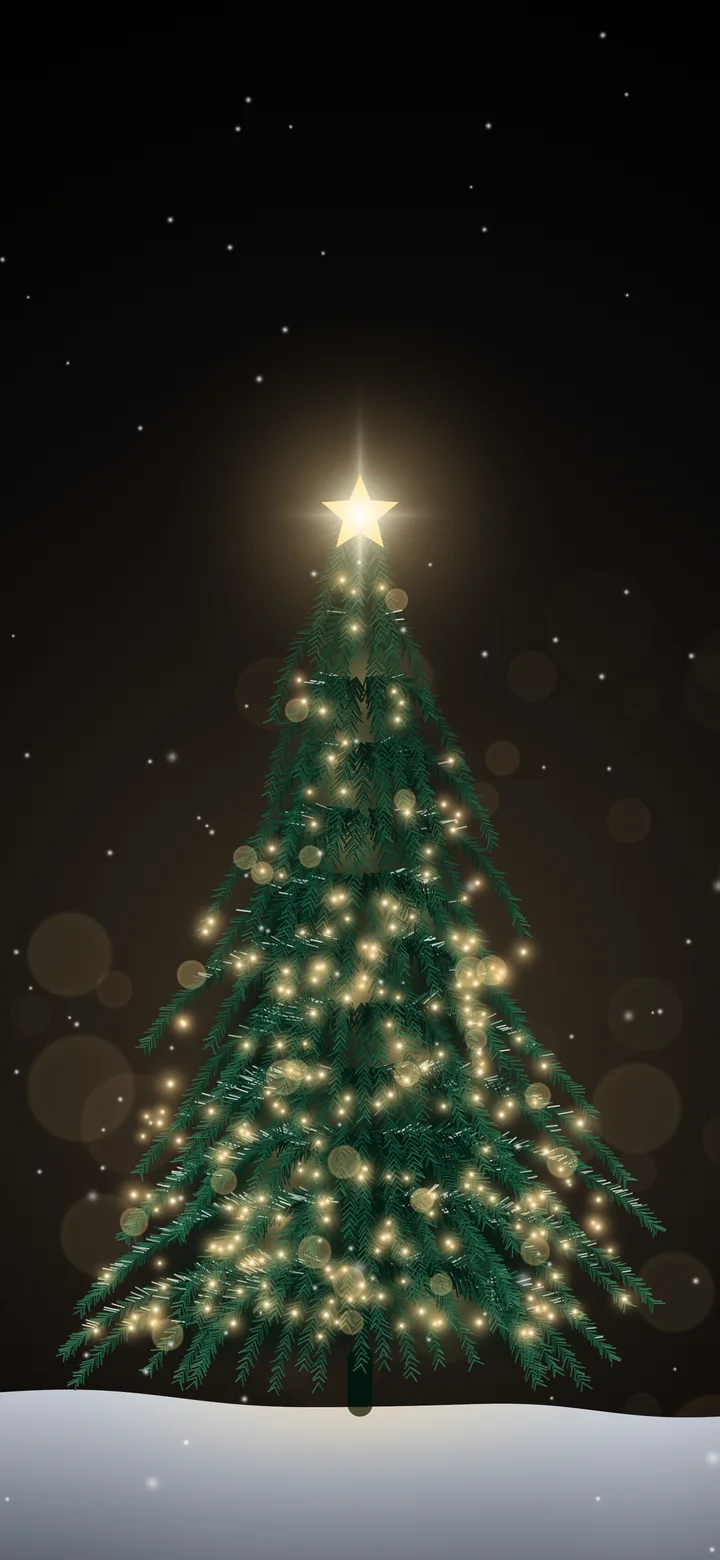 Black Christmas Tree wallpaper for iPhone and Android