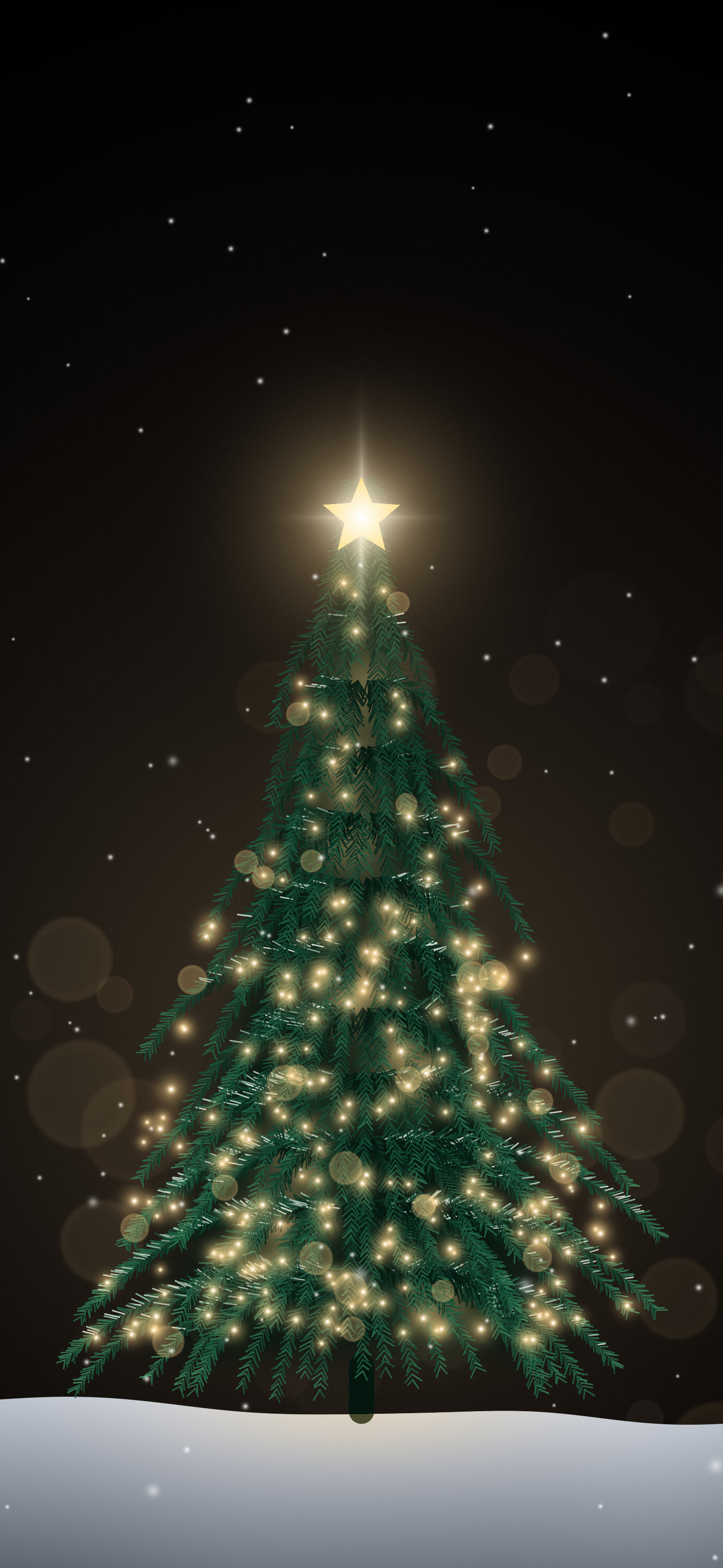 Black Christmas Tree wallpaper for iPhone and Android