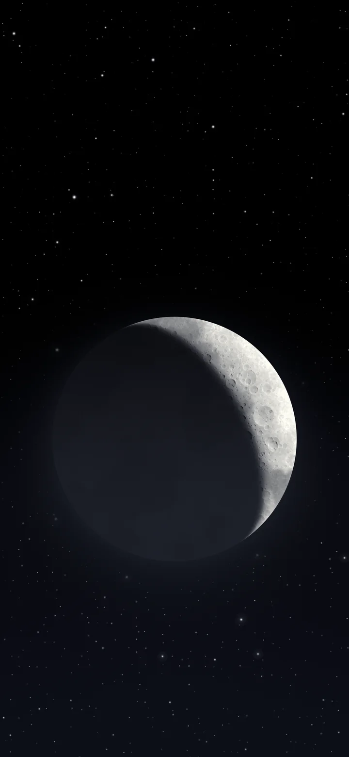 Black Crescent Moon wallpaper for iPhone and Android