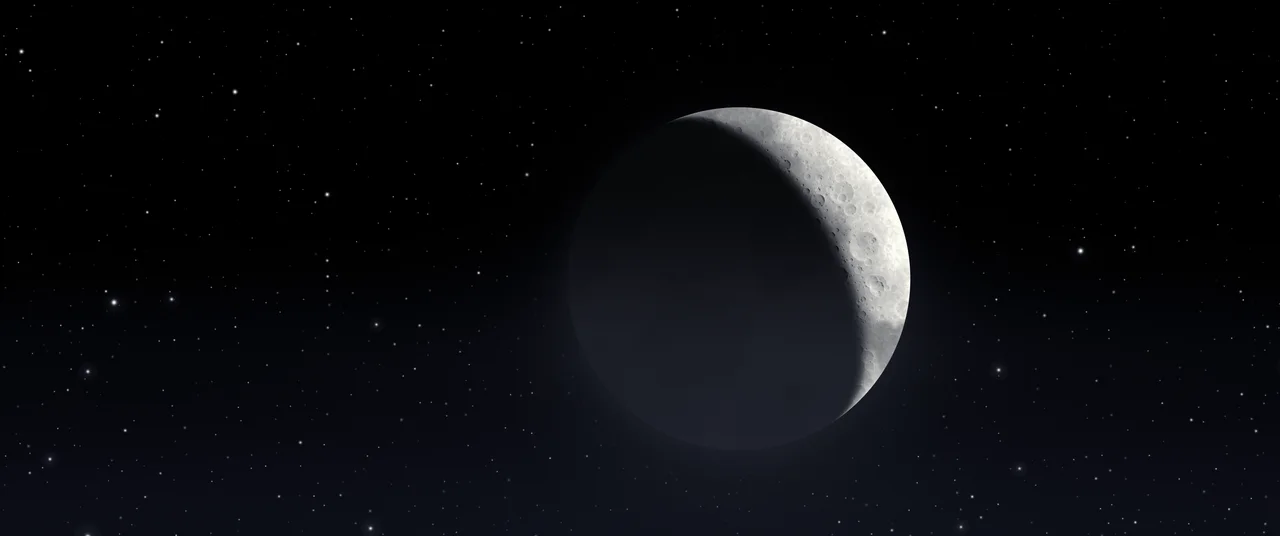 Black Crescent Moon ultrawide wallpaper, 3440 × 1440
