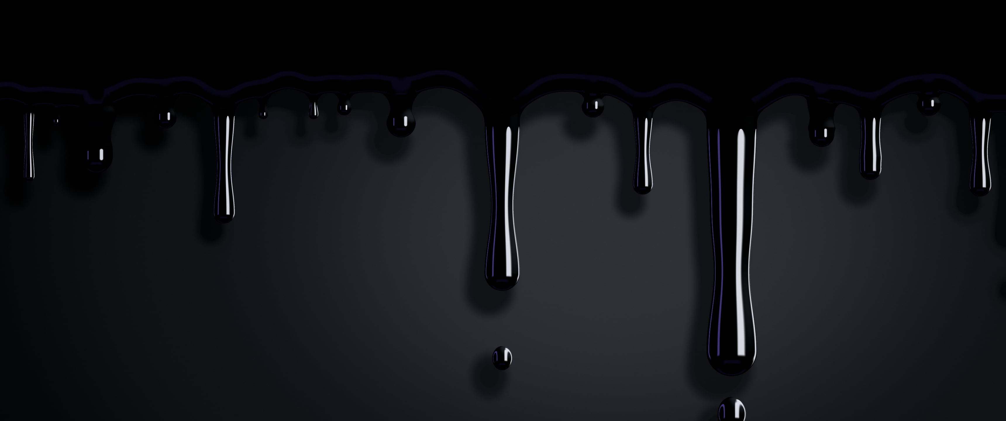 Black Dripping Slime ultrawide wallpaper, 3440 × 1440