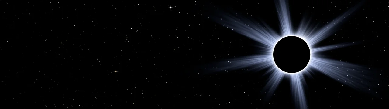 Black Eclipse dual monitor wallpaper, 7680 × 2160