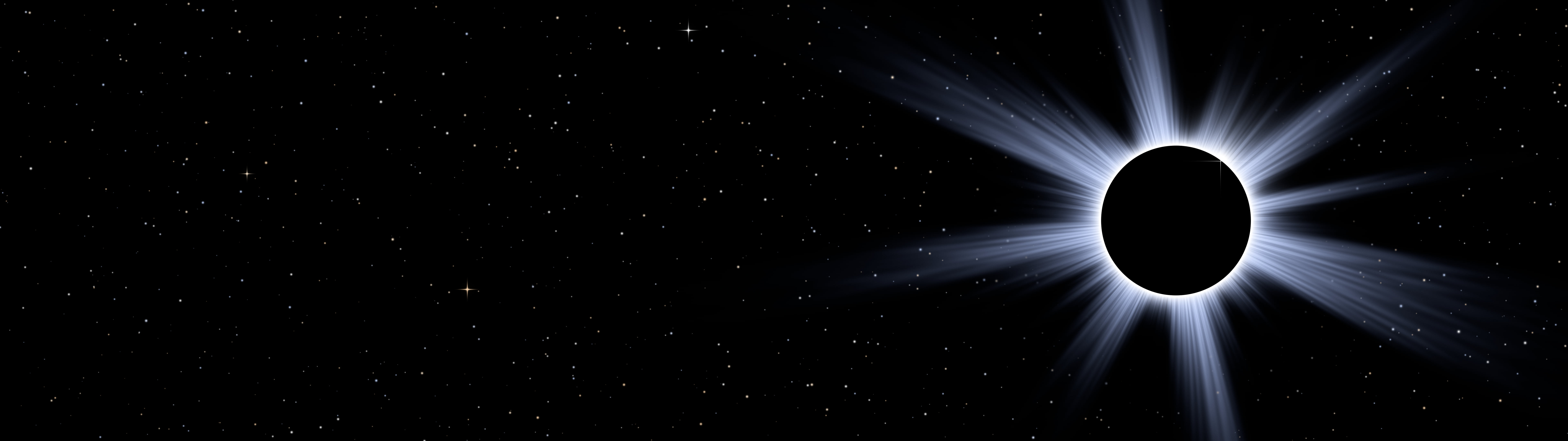 Black Eclipse dual monitor wallpaper, 7680 × 2160