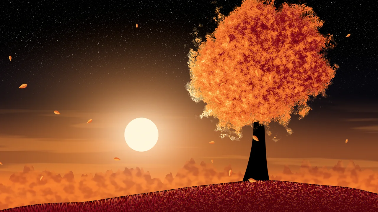 Black Fall Maple Tree desktop wallpaper in 4K