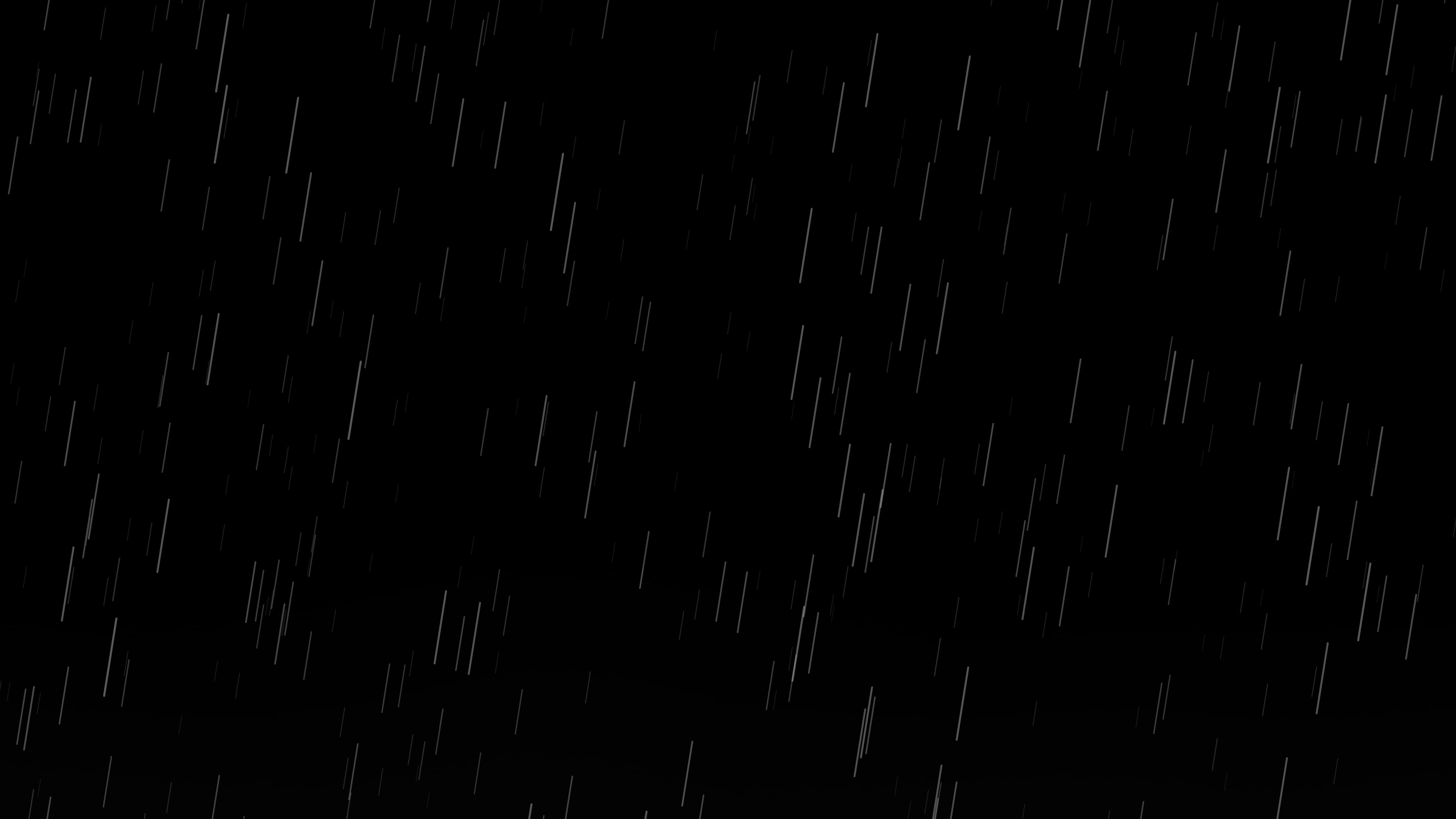 Black Falling Rain desktop wallpaper in 4K