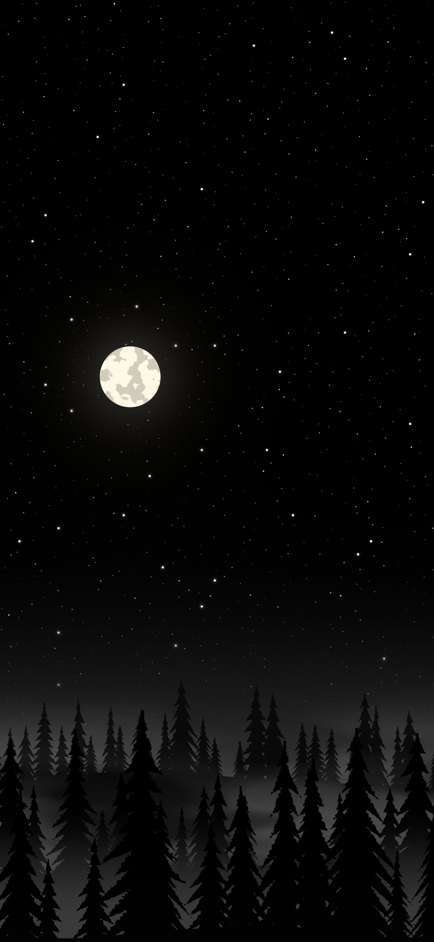 Black Forest at Night wallpaper for iPhone and Android